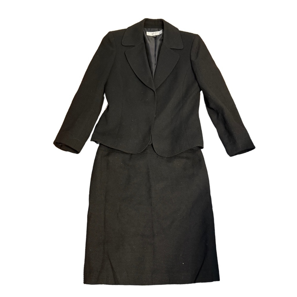 Tahari Wool Blazer and Skirt Suit Set